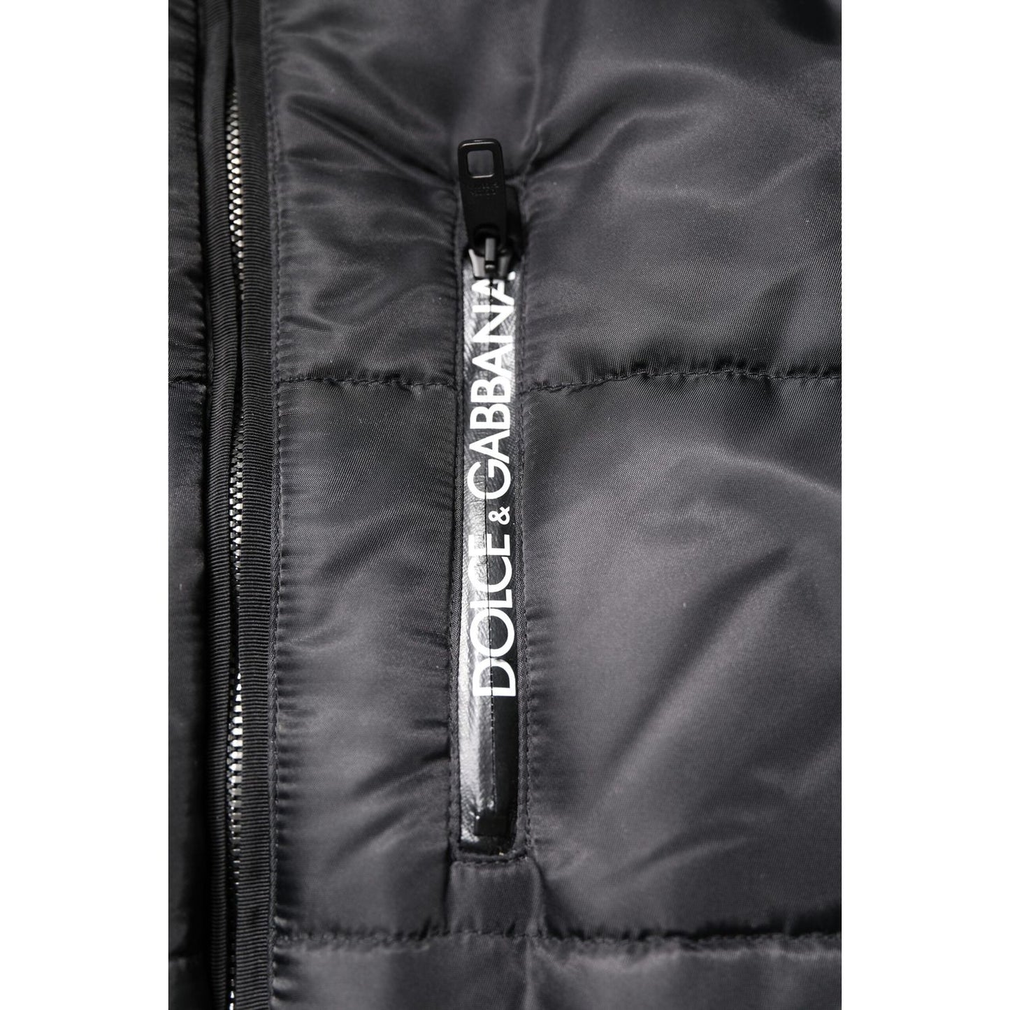 Dolce & Gabbana Black Hooded Parka Winter Men Coat Jacket JKT4193-56