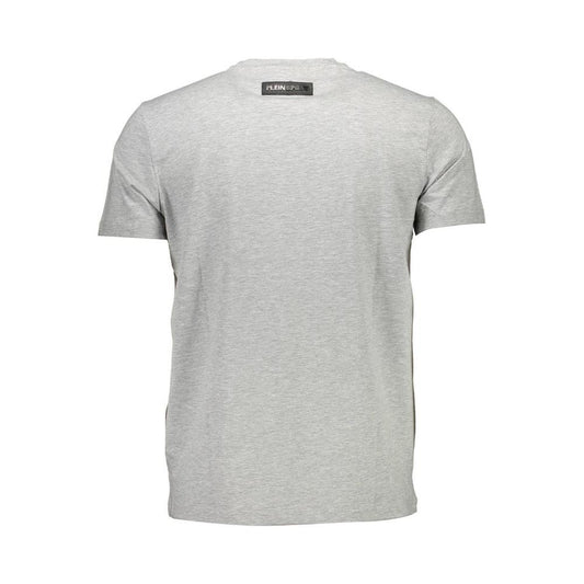 Plein Sport Gray Cotton Men T-Shirt Plein Sport Gray
