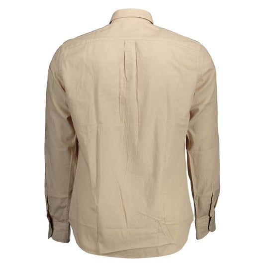 Harmont & Blaine Beige Cotton Men Shirt Harmont & Blaine Tan