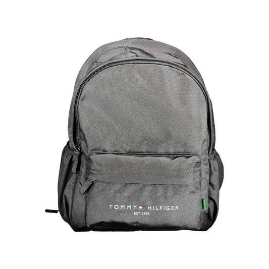 Tommy Hilfiger Black Polyester Men Backpack Tommy Hilfiger Slate Gray