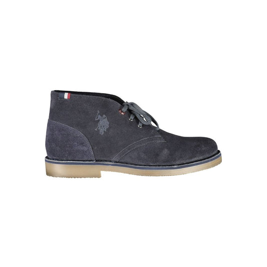 U.S. POLO ASSN. Blue Leather Men Ankle Boot U.S. POLO ASSN. Dark Slate Gray