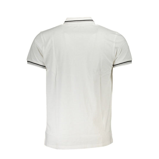 Cavalli Class White Cotton Polo Shirt Cavalli Class Light Gray
