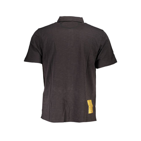 La Martina Elegant Black Cotton Polo Shirt Regular Fit La Martina Dark Slate Gray