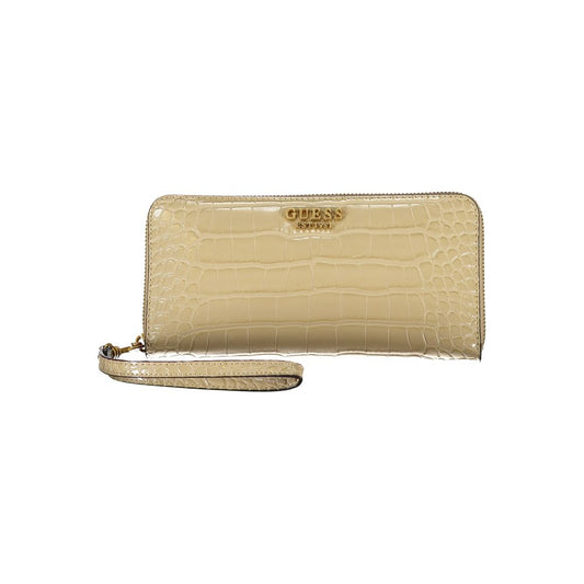 Guess Jeans Chic Beige Multi-Compartment Wallet Guess Jeans Tan