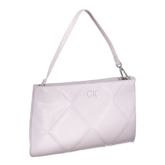 Calvin Klein Purple Polyester Handbag Calvin Klein Light Gray