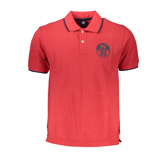 North Sails Red Cotton Polo Shirt North Sails Tomato