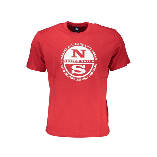 North Sails Red Cotton T-Shirt North Sails Maroon