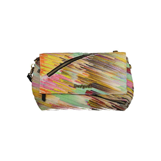 Desigual Yellow Polyester Handbag Desigual Dark Khaki