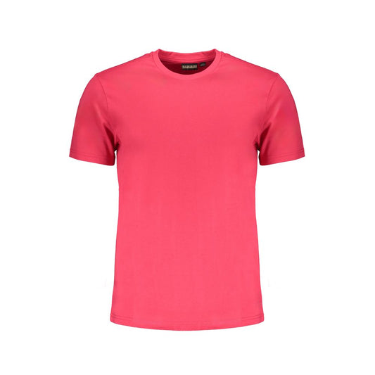 Napapijri Pink Cotton T-Shirt Napapijri Tomato