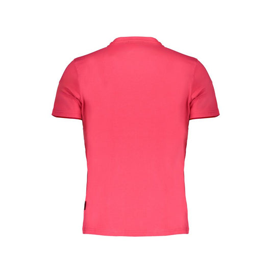 Napapijri Pink Cotton T-Shirt Napapijri Tomato