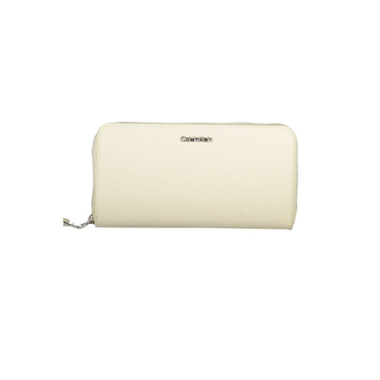 Calvin Klein Beige Polyethylene Wallet Calvin Klein Antique White