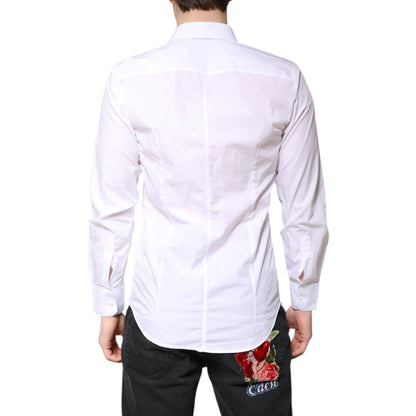 Dolce & Gabbana White MARTINI Cotton Men Formal Dress Shirt