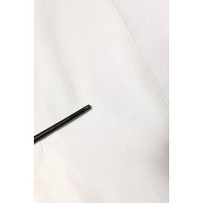 Dolce & Gabbana White Silk GOLD Dress Formal Collared Shirt