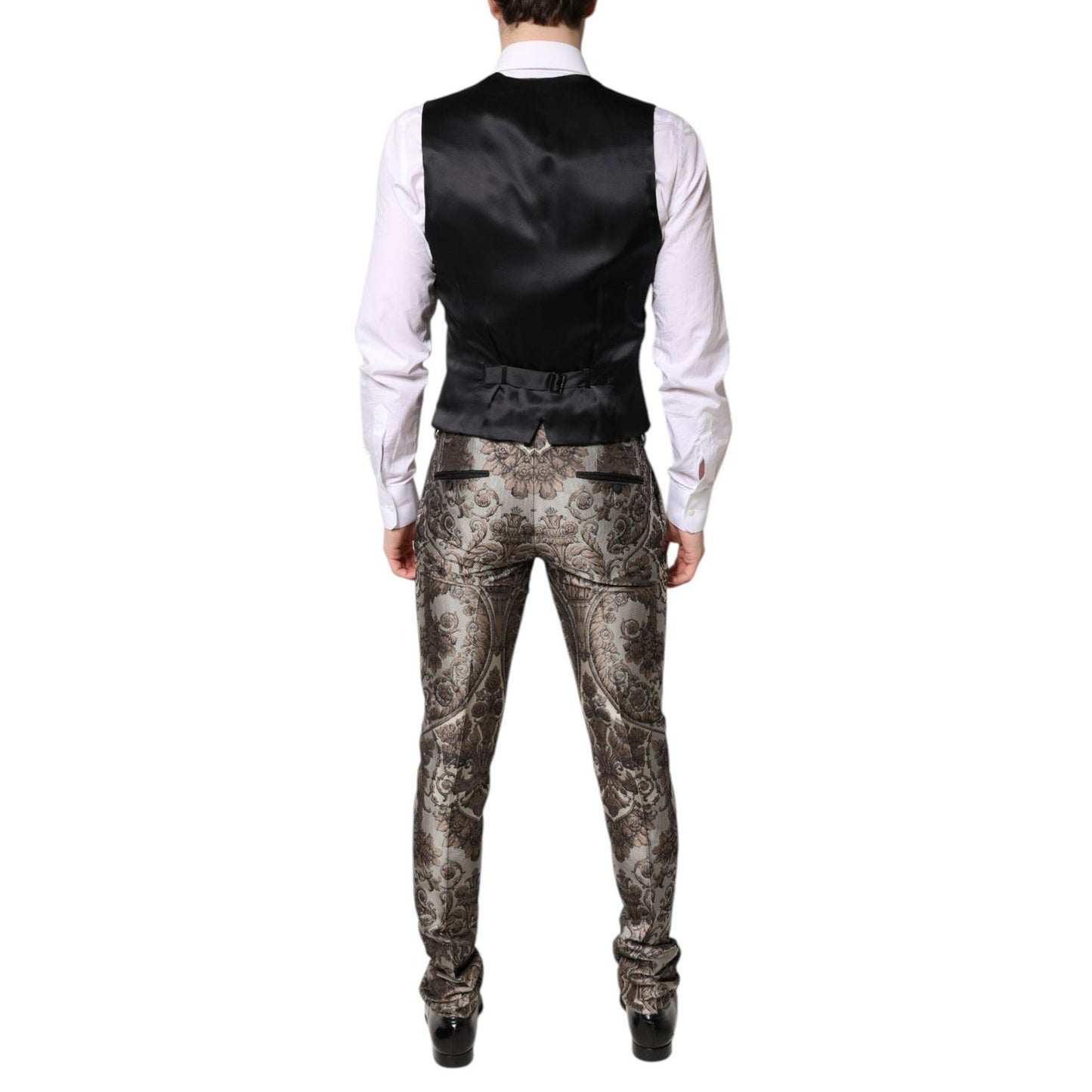 Dolce & Gabbana Multicolor Jacquard Single Breasted 3 Piece Suit KOS2275-46