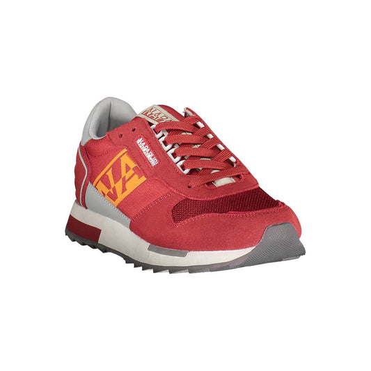 Napapijri Red Polyester Men Sneaker Napapijri Maroon