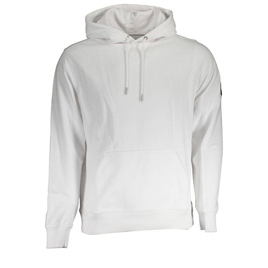 Calvin Klein White Cotton Men Sweatshirt Calvin Klein Light Gray