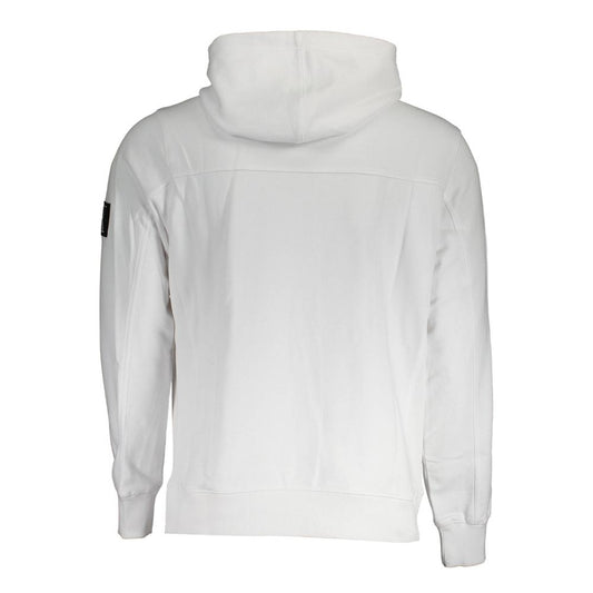 Calvin Klein White Cotton Men Sweatshirt Calvin Klein Light Gray