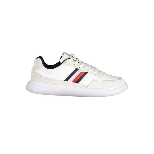 Tommy Hilfiger White Leather Men Sneaker Tommy Hilfiger Lavender