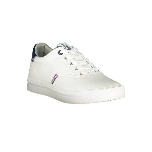Napapijri White Polyester Men Sneaker Napapijri Light Gray