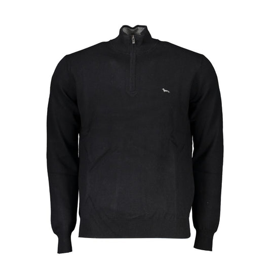 Harmont & Blaine Elegant Half-Zip Sweater with Embroidered Detail Harmont & Blaine Black