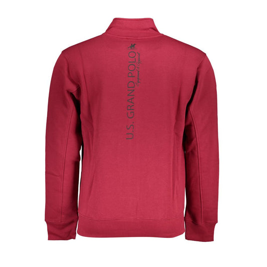 U.S. Grand Polo Elegant Fleece Long Sleeve Sweatshirt - Pink U.S. Grand Polo Brown