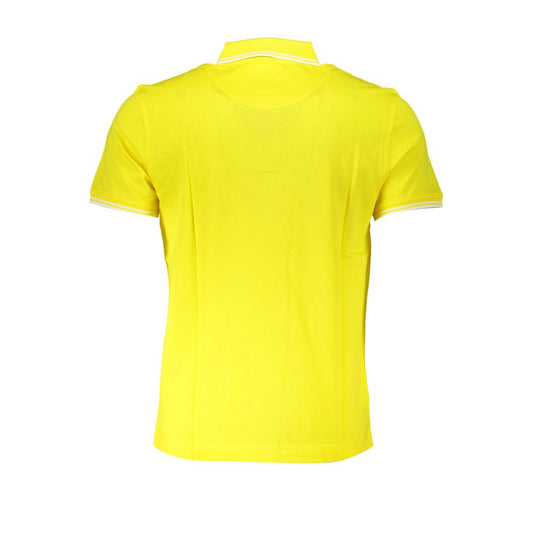 Harmont & Blaine Elegant Yellow Cotton Polo with Contrast Details Harmont & Blaine Yellow
