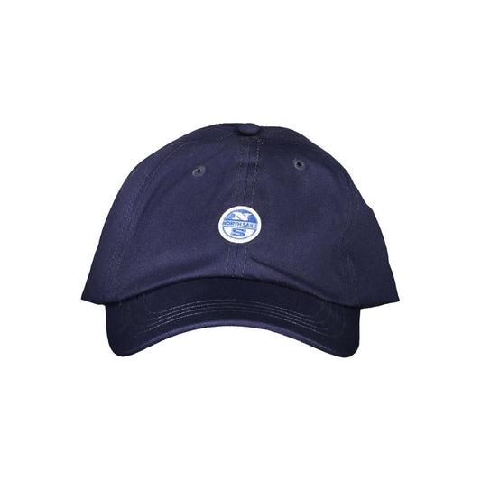 North Sails Blue Cotton Men Cap North Sails Dark Slate Gray