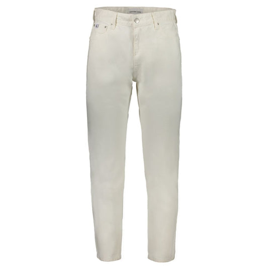 Calvin Klein White Cotton Jeans & Pant Calvin Klein Gray