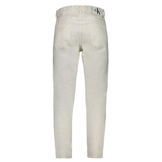 Calvin Klein White Cotton Jeans & Pant Calvin Klein Gray