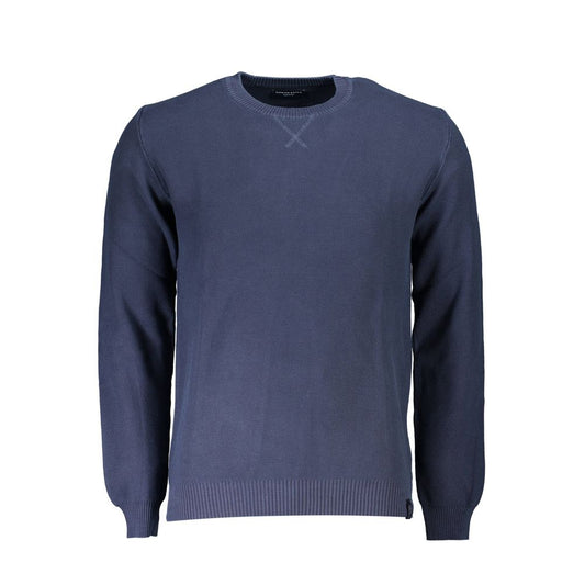 North Sails Blue Cotton Men Sweater North Sails Dark Slate Gray