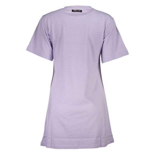 Cavalli Class Purple Cotton Women Top Cavalli Class Gray