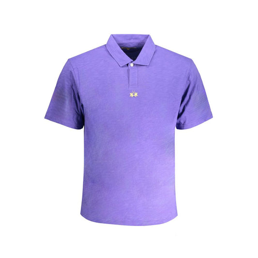 La Martina Purple Cotton Polo Shirt La Martina Medium Purple