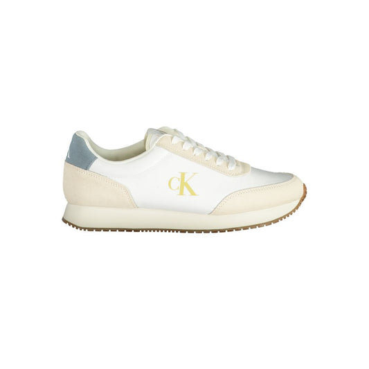 Calvin Klein White Polyester Men Sneaker Calvin Klein Antique White