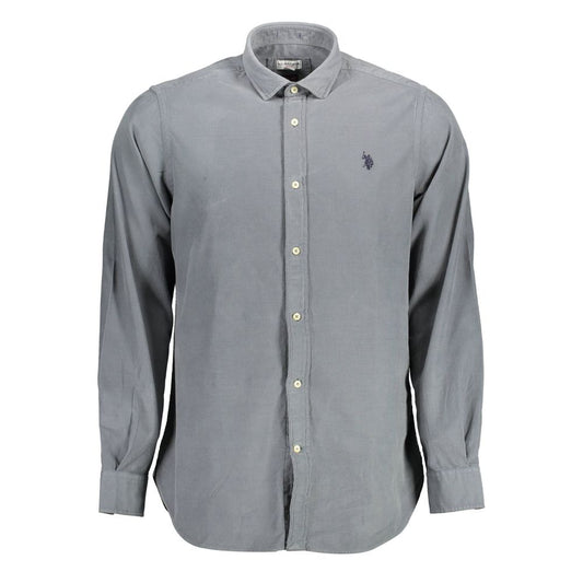 U.S. POLO ASSN. Blue Cotton Men Shirt U.S. POLO ASSN. Light Slate Gray