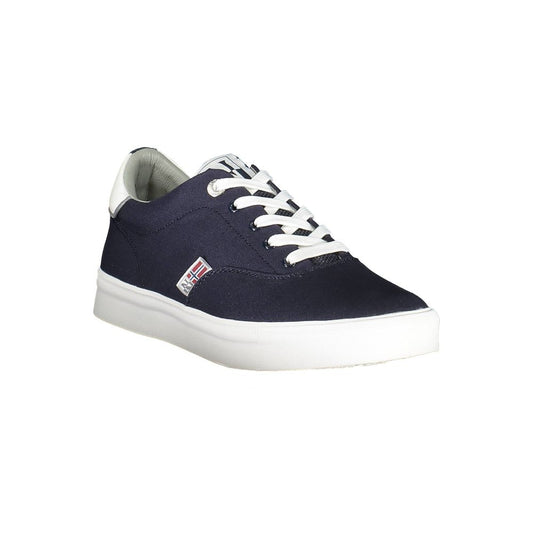 Napapijri Blue Polyester Men Sneaker Napapijri Dark Slate Gray