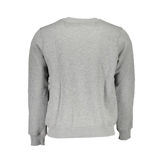 North Sails Gray Cotton Men Sweater North Sails Dark Gray