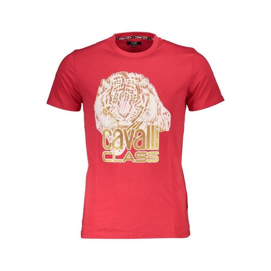 Cavalli Class Red Cotton T-Shirt Cavalli Class Maroon