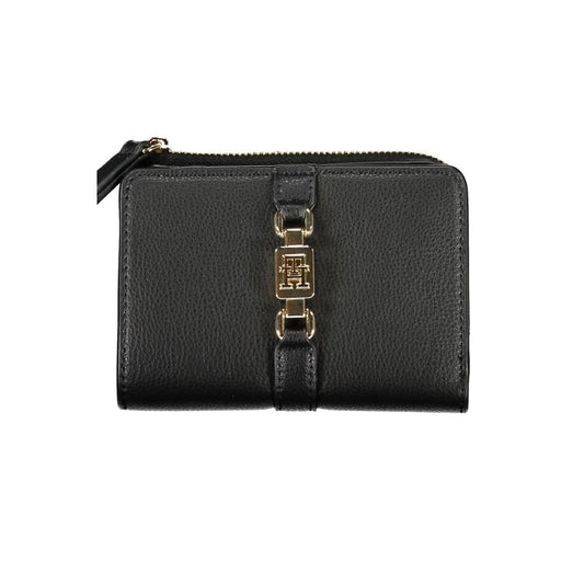Tommy Hilfiger Sleek Black Zip Wallet with Coin Purse Tommy Hilfiger Dark Slate Gray