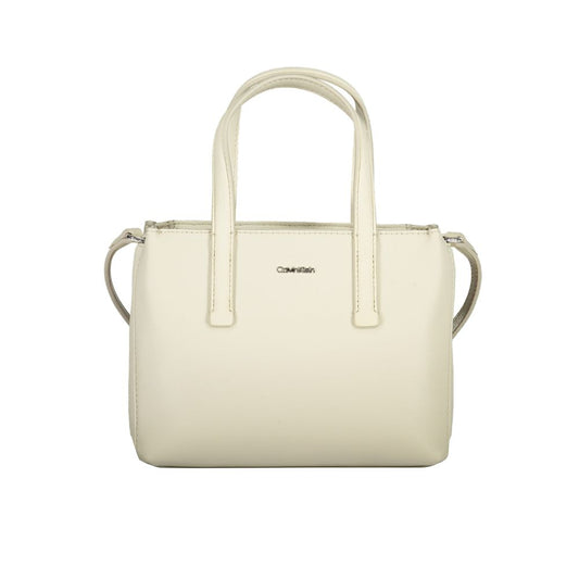 Calvin Klein Beige Polyester Handbag Calvin Klein Light Gray