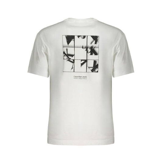 Calvin Klein White Cotton T-Shirt Calvin Klein Light Gray