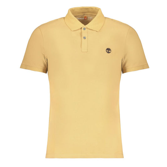 Timberland Beige Cotton Polo Shirt Timberland Light Goldenrod