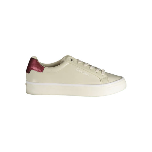Calvin Klein Beige Polyester Sneaker Calvin Klein Light Gray