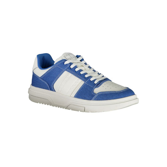 Tommy Hilfiger White Polyester Sneaker Tommy Hilfiger Dark Slate Blue
