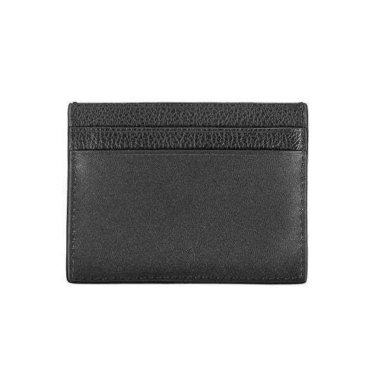 Calvin Klein Elegant Leather Card Holder in Timeless Black Calvin Klein Dark Slate Gray