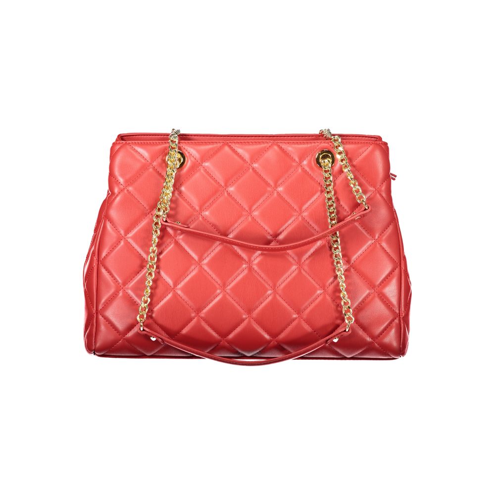 Front view with bag zipped and handles upright.
