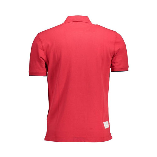 La Martina Red Cotton Men Polo Shirt La Martina Maroon