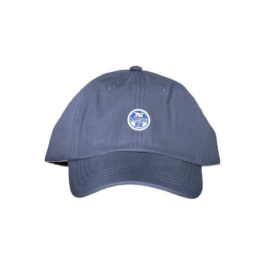 North Sails Blue Cotton Men Cap North Sails Dim Gray