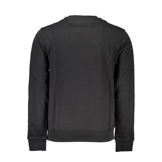 Harmont & Blaine Sleek Black Long-Sleeved Crew Neck Sweatshirt Harmont & Blaine Dark Slate Gray