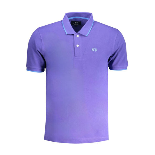 La Martina Purple Cotton Polo Shirt La Martina Medium Purple