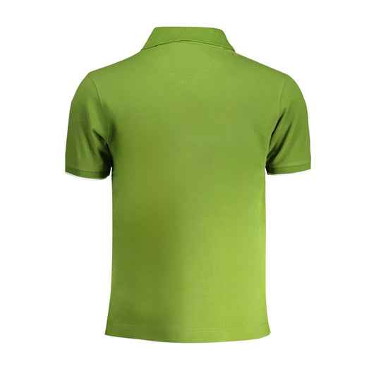 La Martina Green Cotton Polo Shirt La Martina Olive Drab